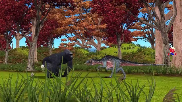 King Kong Vs Dinosaurs Short Movie For Children | King Kong Attacking Dinosaurs Fighting A