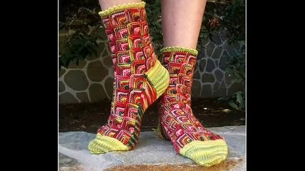 Хобби  - вязание.  Вязаные носки