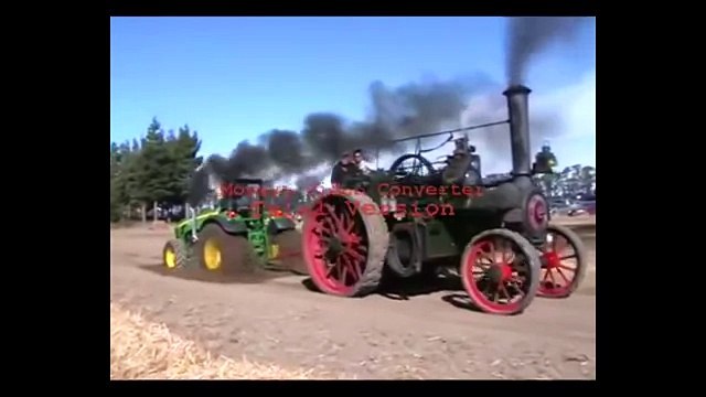 Тракторы, древний паровой монстр vs современный John Deere