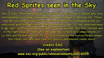 Red Sprites seen in the Sky