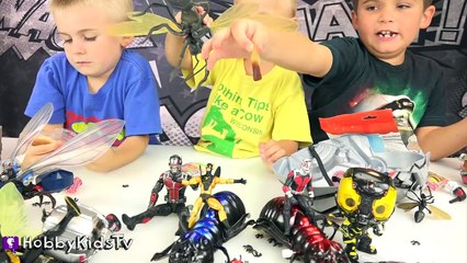 Ant-Man Helmet Masks Surprises! Marvel Wasp Optimus Prime + Gummy Candy by HobbyKidsTV