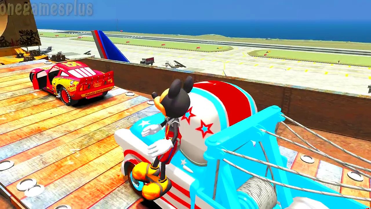 Disney PIXAR cars Mater Stunt, Mickey Mouse Children s Songs, Lightning McQueen Goofy