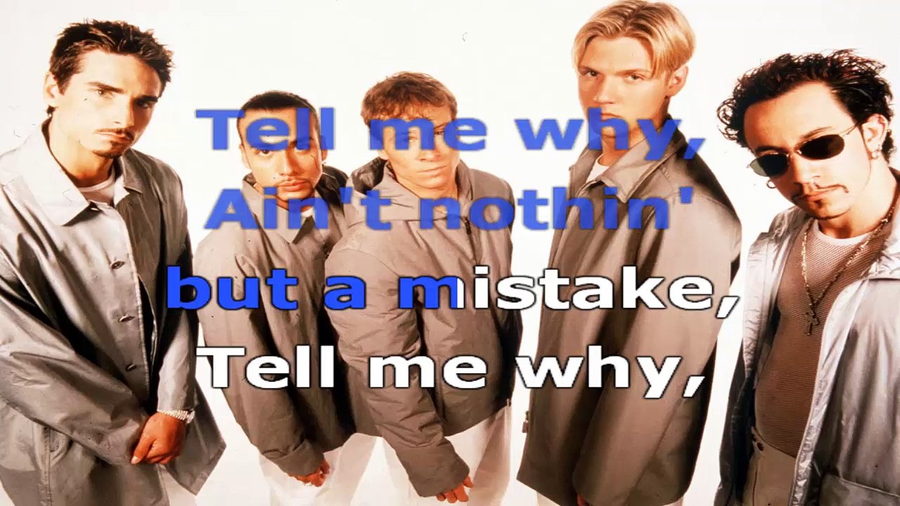 Backstreet Boys - I want it that way - karaoke lyrics