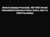 [PDF Download] Natural Language Processing - NLP 2000: Second International Conference Patras