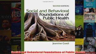 Download PDF  Social and Behavioral Foundations of Public Health FULL FREE