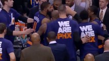 For Three: Suns Teammates Fight on Bench