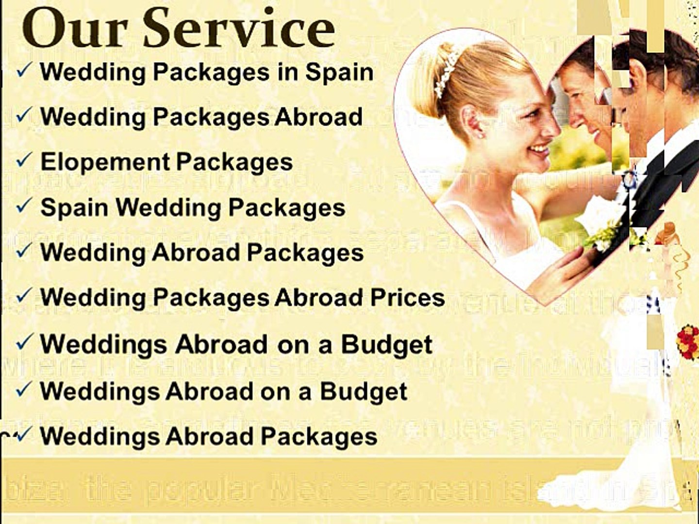 Weddings Abroad Packages Video Dailymotion