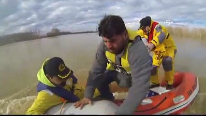 Kurtarma ekibinin kurtarılması kamerada