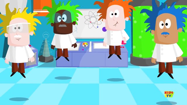 Five Mad Scientists | Nursery rhymes with actions for children | Kids TV