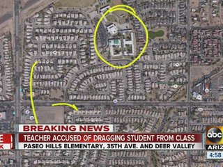 Teacher accused of dragging student from class