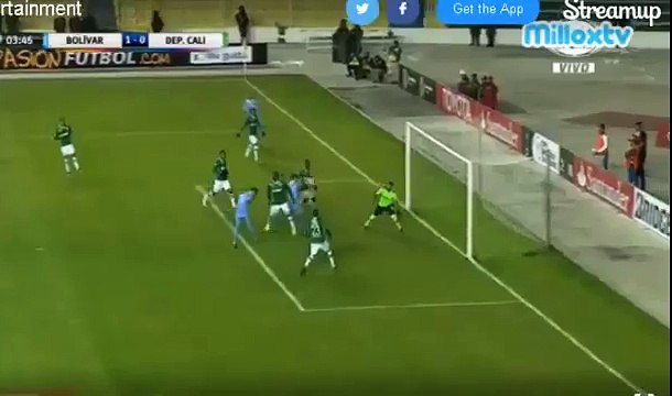 Gol de Juan Carlos Arce - Bolivar 1-0 Deportivo Cali