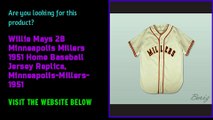 Willie Mays 28 Minneapolis Millers 1951 Home Baseball Jersey Replica