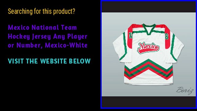 Mexico National Team Hockey Jersey Any Player or Number, Mexico-White