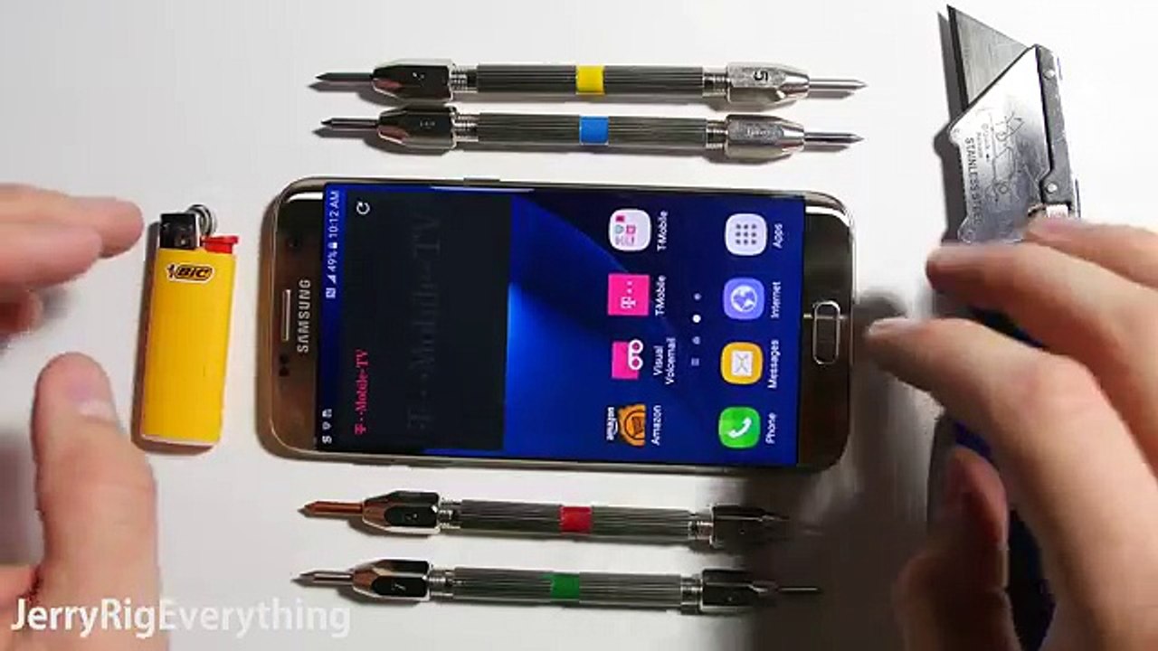 Samsung Galaxy S7 Edge - Bend Test, Scratch test, Burn Test
