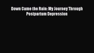 Read Down Came the Rain: My Journey Through Postpartum Depression Ebook Free