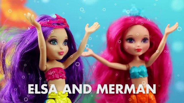 Elsa Mermaid & Merman Getting Married with Frozen Anna and Hans. DisneyToysFan