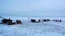 Артиллерия ДНР бьет по позициям АТО / Militias artillery firing