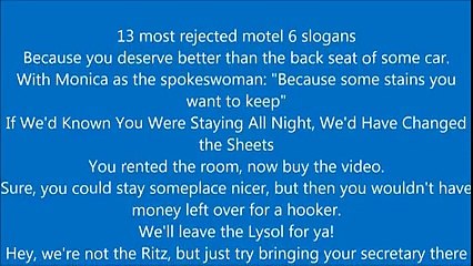 The 13 most rejected motel 6 slogans Joke
