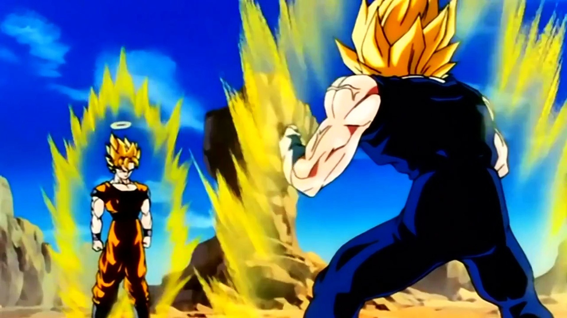 SSJ2 Majin Vegeta vs SSJ2 Goku, Goku vs Majin Vegeta, By Heroes Battle  Clip