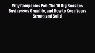 Download Why Companies Fail: The 10 Big Reasons Businesses Crumble and How to Keep Yours Strong