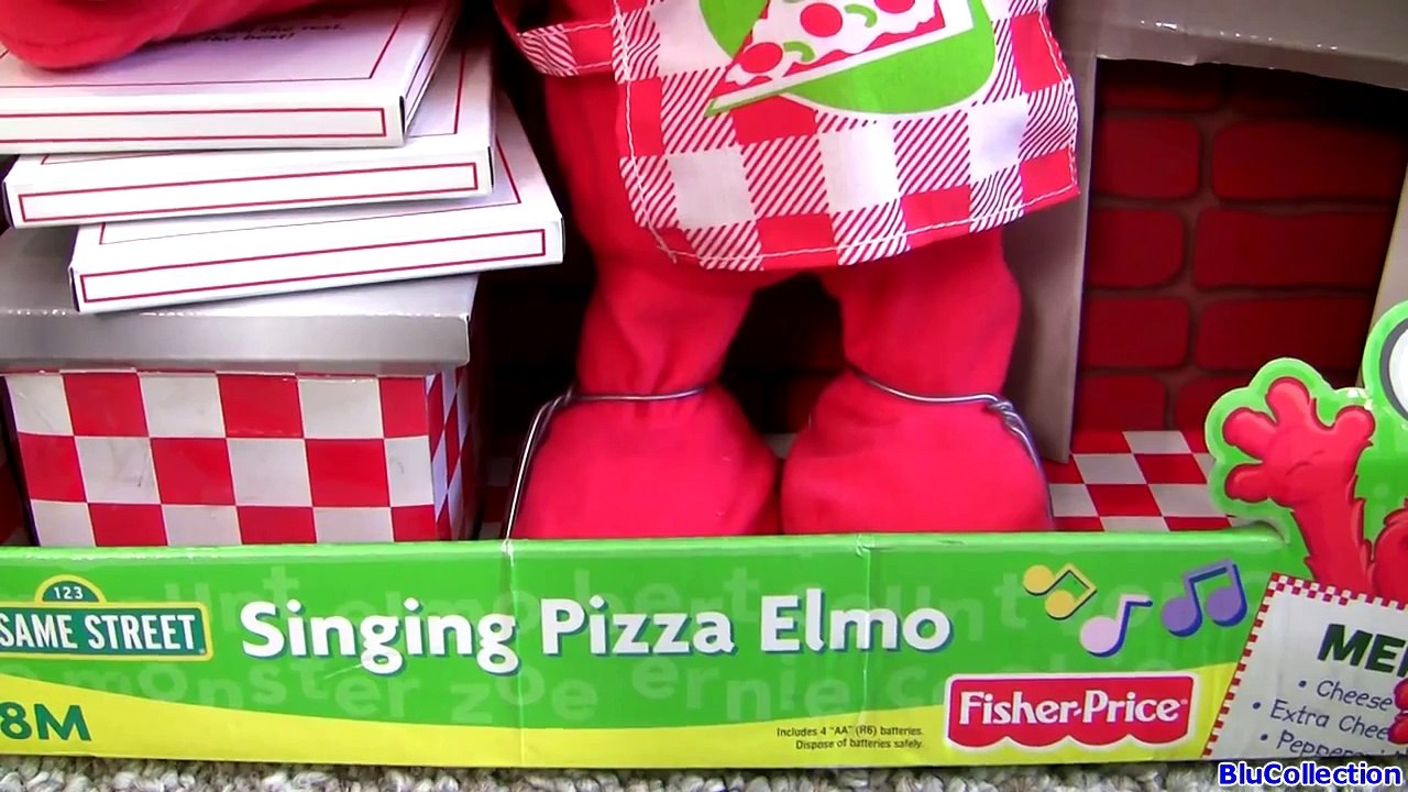 Singing Pizza Elmo Singing to Mack Truck Hauler & Dinoco Lightning McQueen Cars 2 Sesame Street