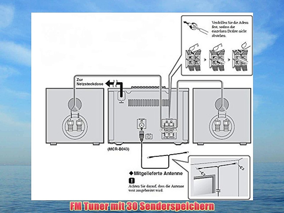 Yamaha MCR-B043DGR Mikro-Komponent System dunkelgrau