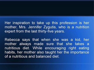 Rebecca Lynn Zygutis Is An Experienced Dietician & Nutritionist