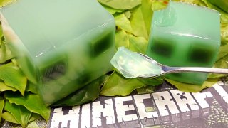 How to Make Minecraft Slime and Hello Kitty Pudding Jelly Recipe 마인크래프트 슬라