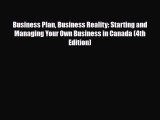 [PDF] Business Plan Business Reality: Starting and Managing Your Own Business in Canada (4th