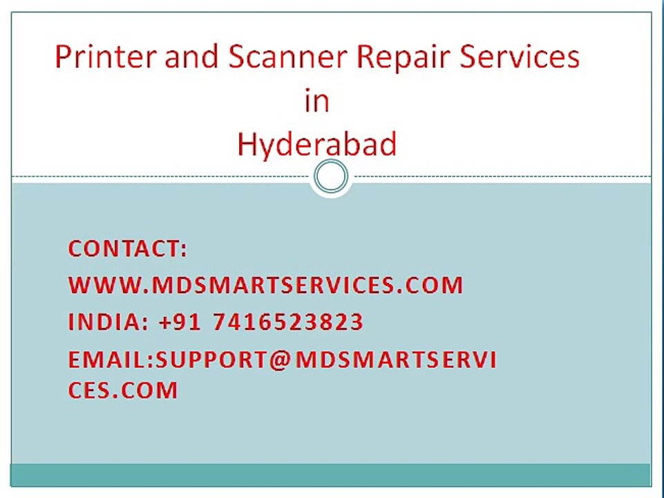 Best Printer and Scanner Repair Services in Hyderabad at Mdsmartservices.com
