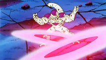 [HD] Dragon Ball Z- Frieza Is Cut In Half   Goku Slaps Frieza