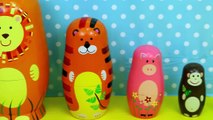 Surprise Toys Zoo Animal Nesting Stacking Cups Learn Colors & Animals with Surprise Eggs &