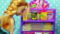 Barbie Parody Where Spidey Works At Grocery Store   Elsas Frozen Kids & Little Mermaids