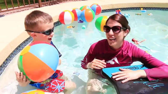 POOL TOYS CHALLENGE!!! Giant Pool filled with Surprise Bath Toys + Ariel Mermaids, TMNT &