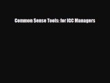 [PDF] Common $ense Tools: for IGC Managers Read Online