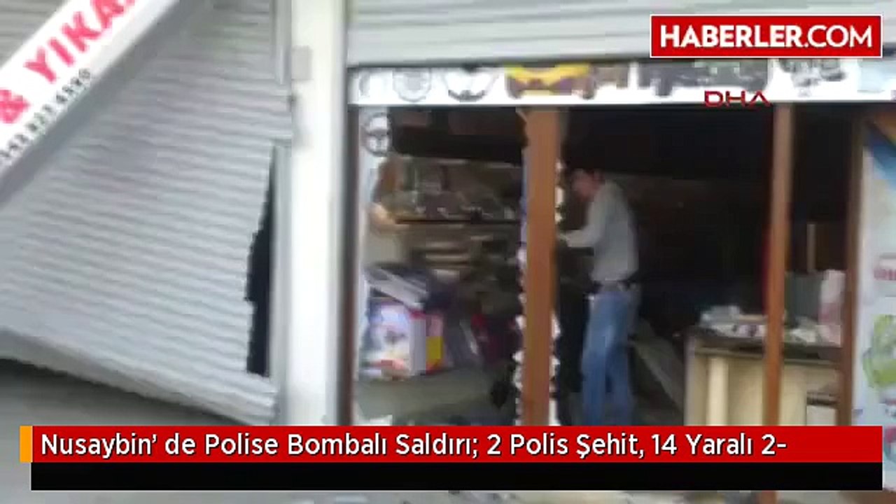 Nusaybin' de Polise Bombalı Saldırı; 2 Polis Şehit, 14 Yaralı 2-