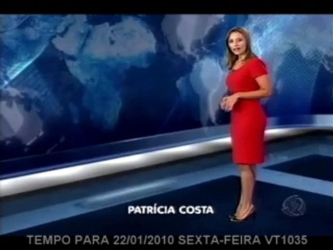20100122 PREVISÃO DO TEMPO PARA 22/01/2010 SEXTA-FEIRA COM PATRÍCIA COSTA