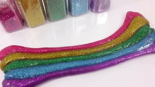 레인보우 반짝이 액체괴물 만들기 액괴 흐르는 점토 How To Make Glitter