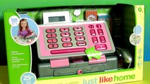 Just Like Home Pink Cash Register Toy Play Doh Surprise Toys Eggs - Caja Registradora para Niñas