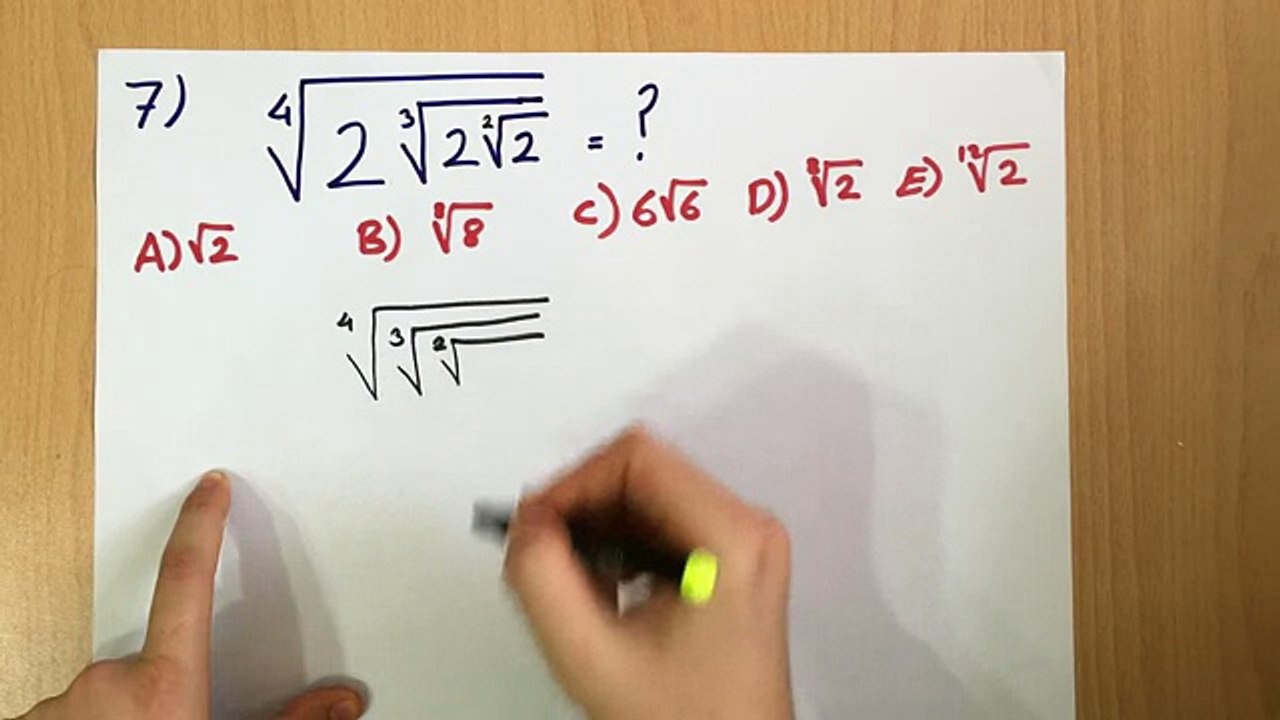 2016 Ygs Meb Deneme 3 - Soru 7 - Çözmeden Sınava Girmeyin