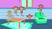 Beş Küçük Maymun | Five Little Monkeys Türkçe | Bebek Şarkıları | Çocuk Şarkıları | Adiseb