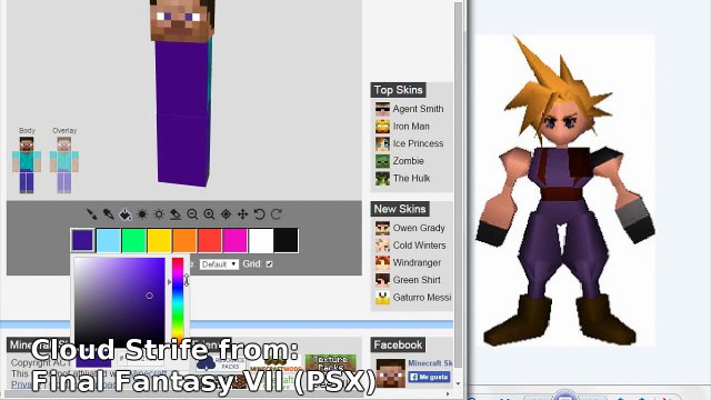 Final Fantasy VII: Cloud Strife | Minecraft Skin Design | Speed Run