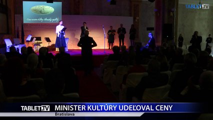 MINISTER KULTÚRY UDEĽOVAL CENY