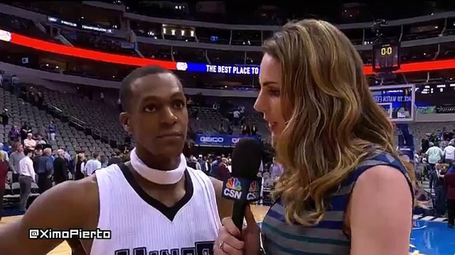 Rajon Rondo Drops the F k Bomb During Interview - Kings vs Mavericks - March 3, 2016 - NBA