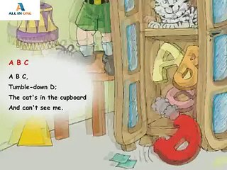 A B C , Tumble down Poem 3D Animation English Nursery rhyme for Children with lyrics
