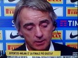 Inter Juventus 3 0 - Mancini deluso dopo i calci di rigore - Inter Juventus 6 5