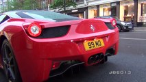 Ferrari 458 Italia Brutal Revs and Sounds In The City