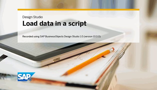Load data in a script SAP BusinessObjects Design Studio 1.0