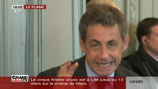 Nicolas Sarkozy en visite à Lambersart