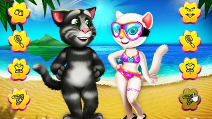 Новые мультфильмы 2016#Игры Моя Говорящая Анжела загорает на пляже